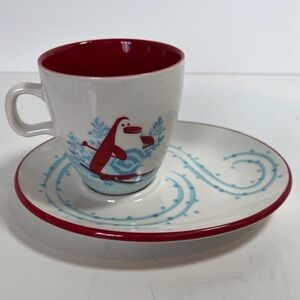 Starbucks 2007 Holiday Snack Set. Cup with a Saucer Plate